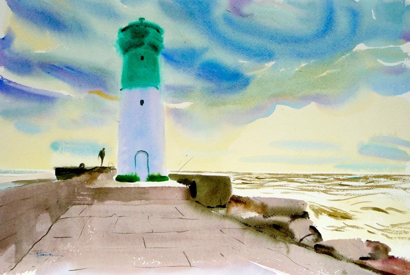 aquarelle au phare