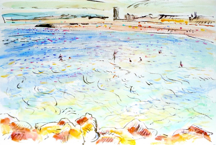 aquarelle de vacance