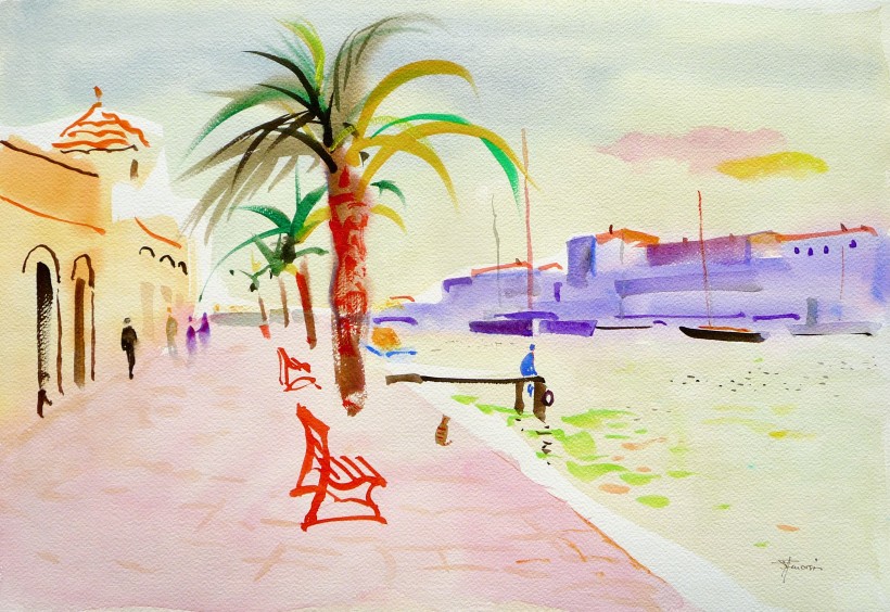 aquarelle du quai