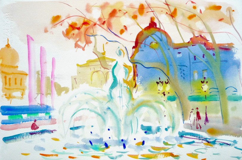 aquarelle à Montpellier