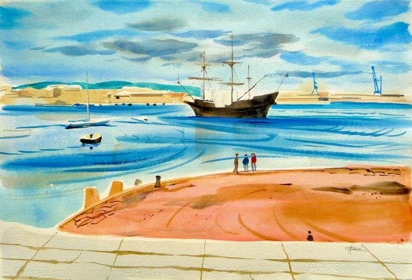 aquarelle à Sète