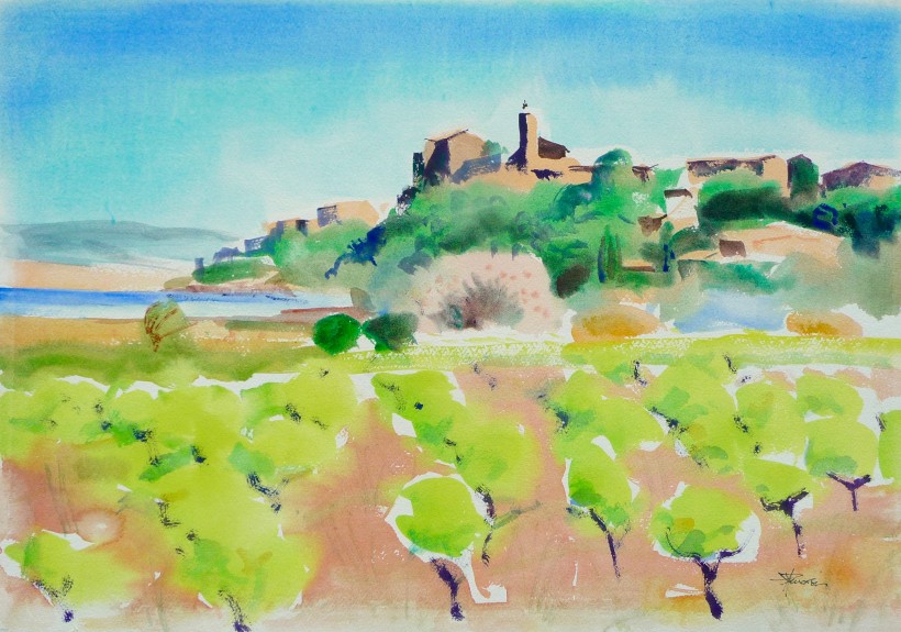 aquarelle à Bages