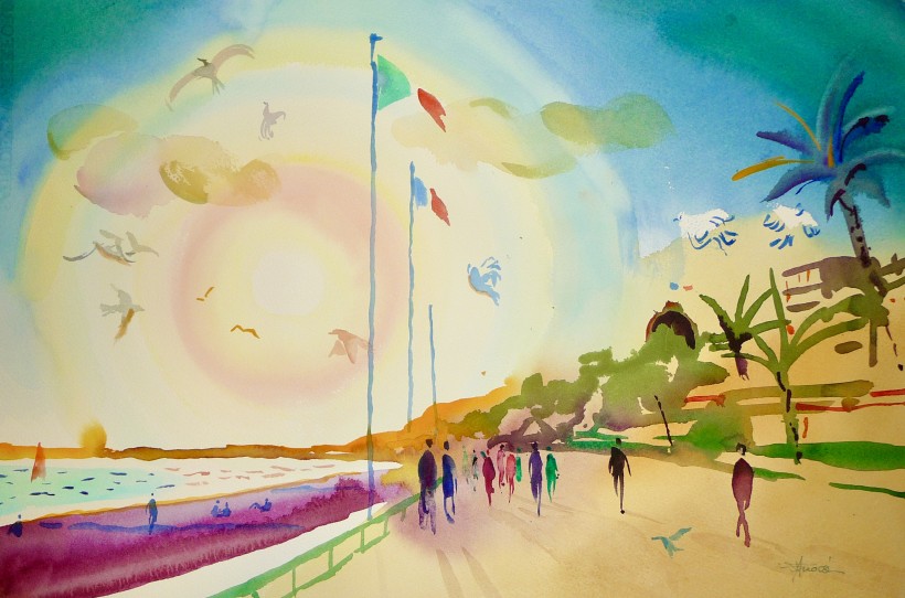 Aquarelle à Nice