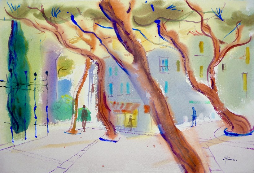 Aquarelle à Montpellier
