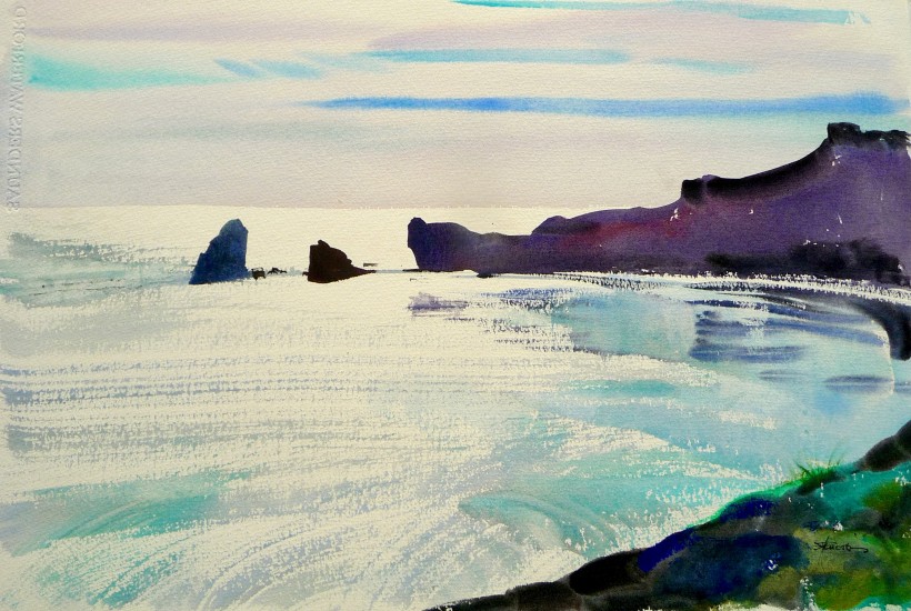 aquarelle dans l'Herault