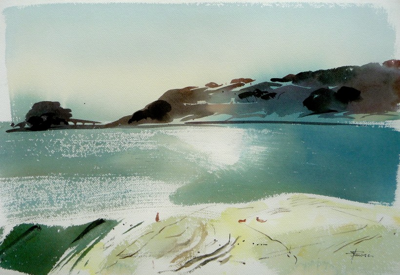 aquarelle à Cadaqués